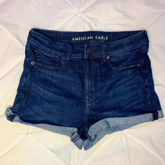 American Eagle | Hi Rise Shorties Jean Shorts - Picture 2 of 4